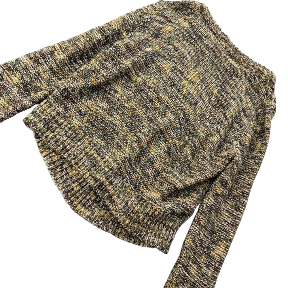 Free People Woman’s Medium Multicolored Brown Cable Knit Sweater